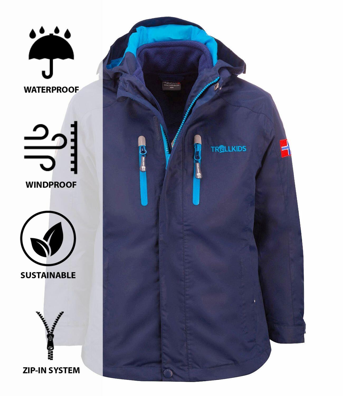 Veste 3en1 enfant Myrdal PRO bleu marine / bleu moyen 5/5