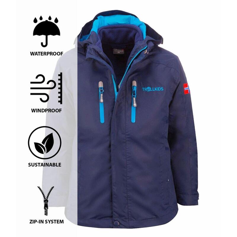 Kinder 3in1 Jacke Myrdal PRO Marineblau / Mittelblau