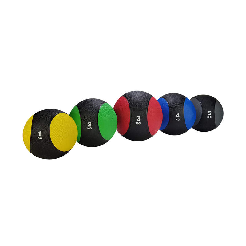 Balón medicinal Tunturi - Balón CrossFit - 3 kg - Rojo/Negro