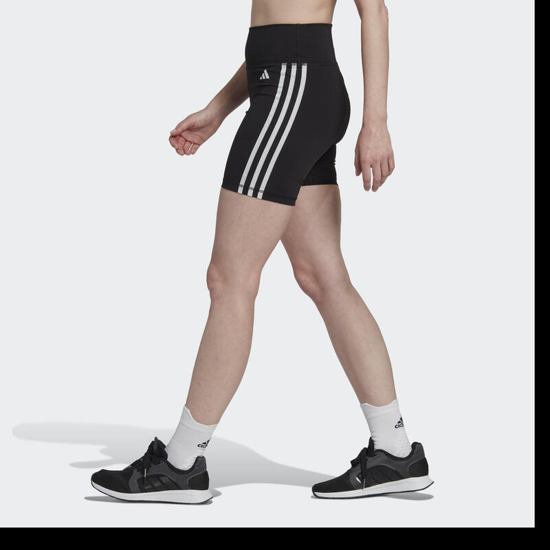 Training Essentials 3-Stripes High-Waisted Short Leggings