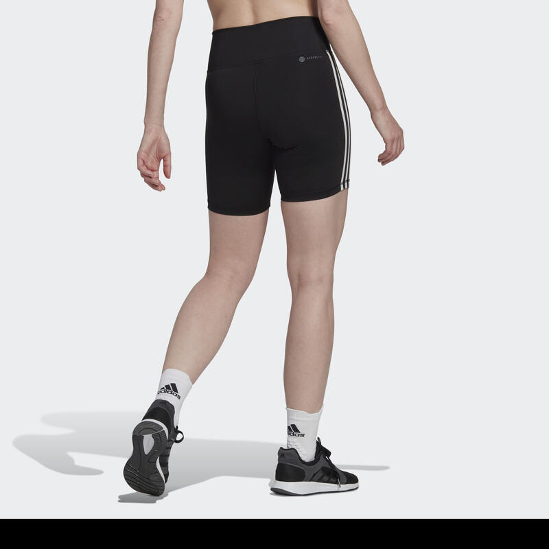 Training Essentials 3-Stripes High-Waisted Short Leggings