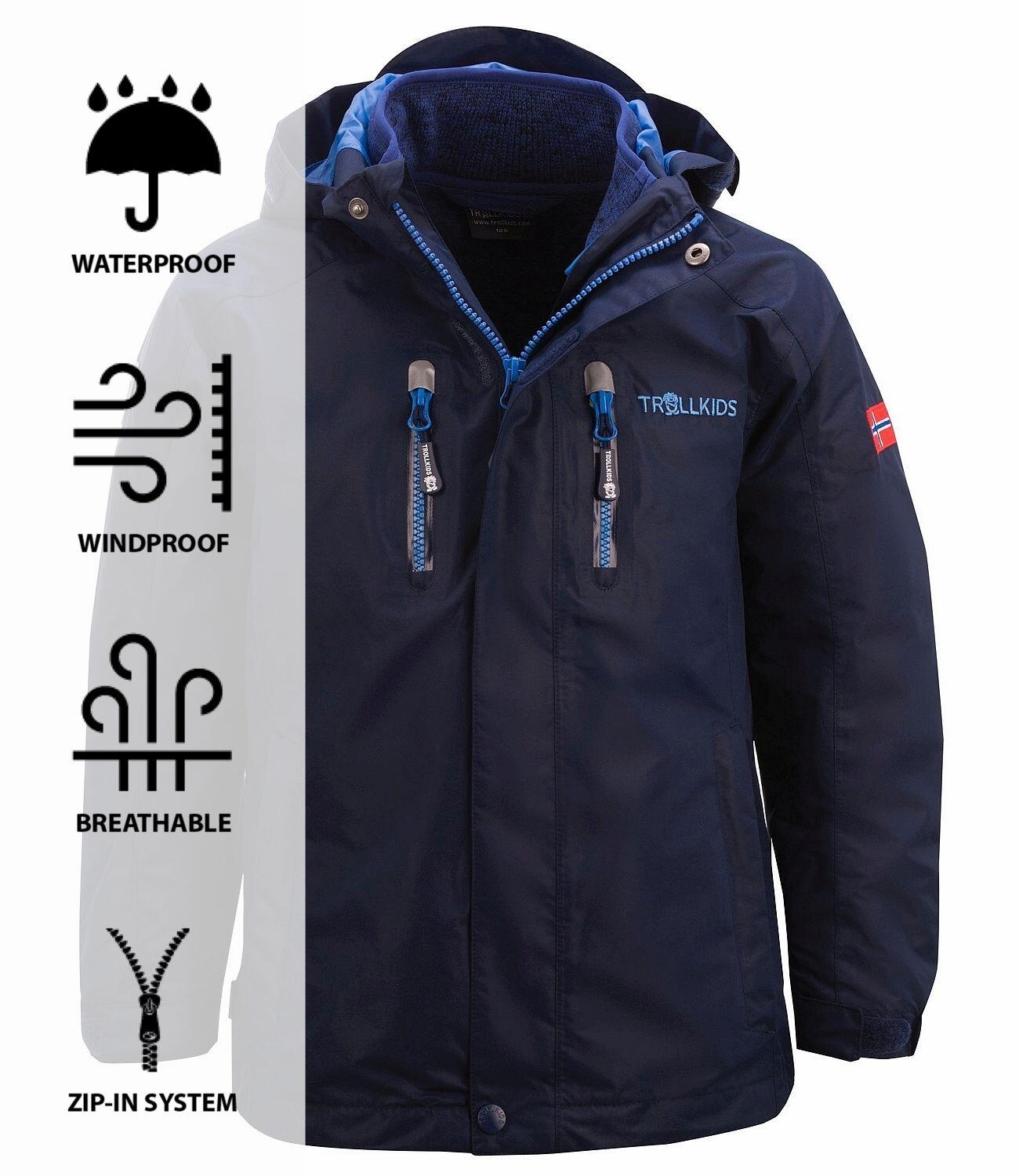 Veste 3en1 pour enfants Lofoten Imperméable Bleu marine / Bleu français 4/4