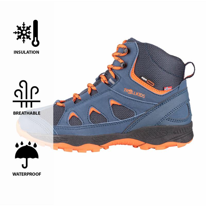 Kinder Winterschuh Femund Wasserdicht Mystikblau/Orange