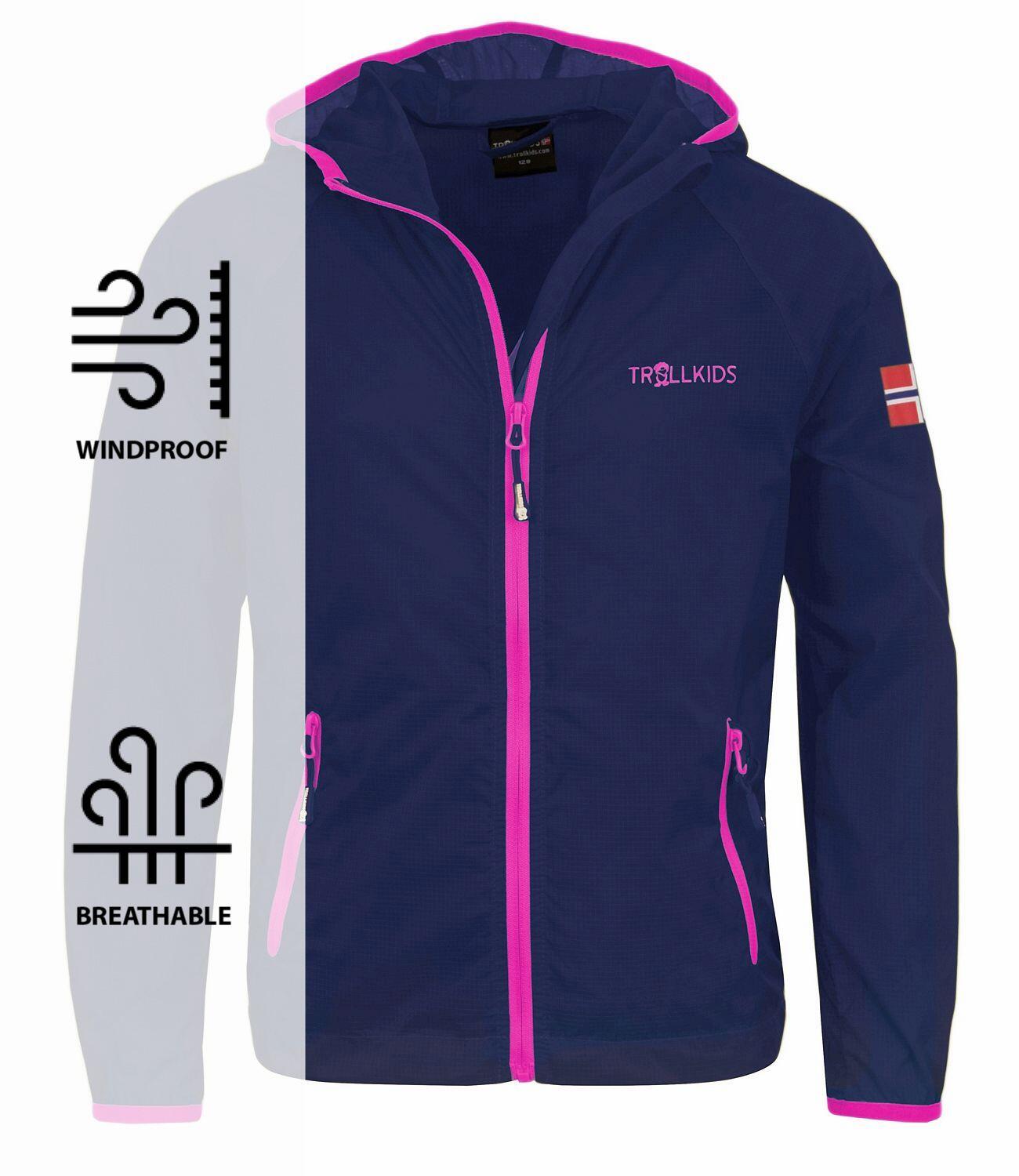 Veste coupe-vent enfant Fjell Respirant Bleu marine / Magenta 5/5