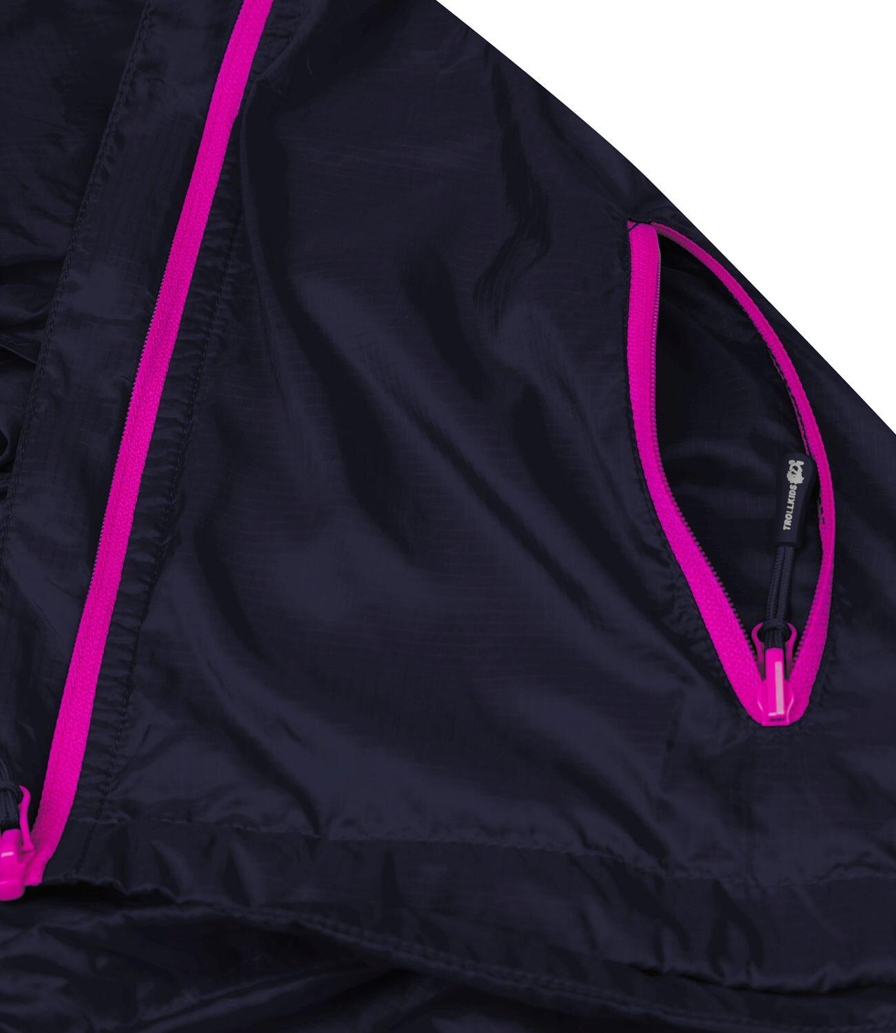 Veste coupe-vent enfant Fjell Respirant Bleu marine / Magenta 3/5
