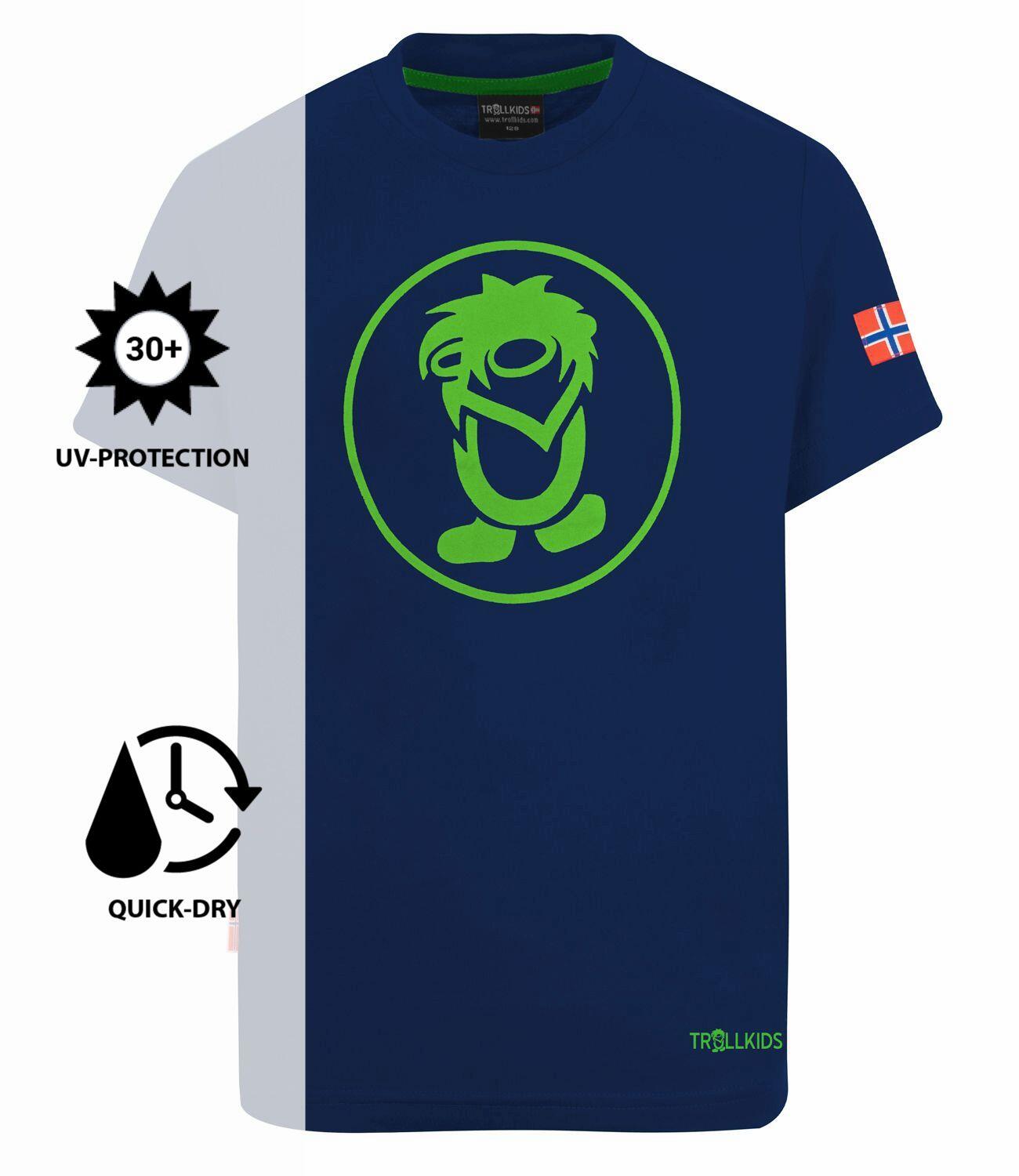 T-shirt enfant Troll T bleu marine / vert 3/3