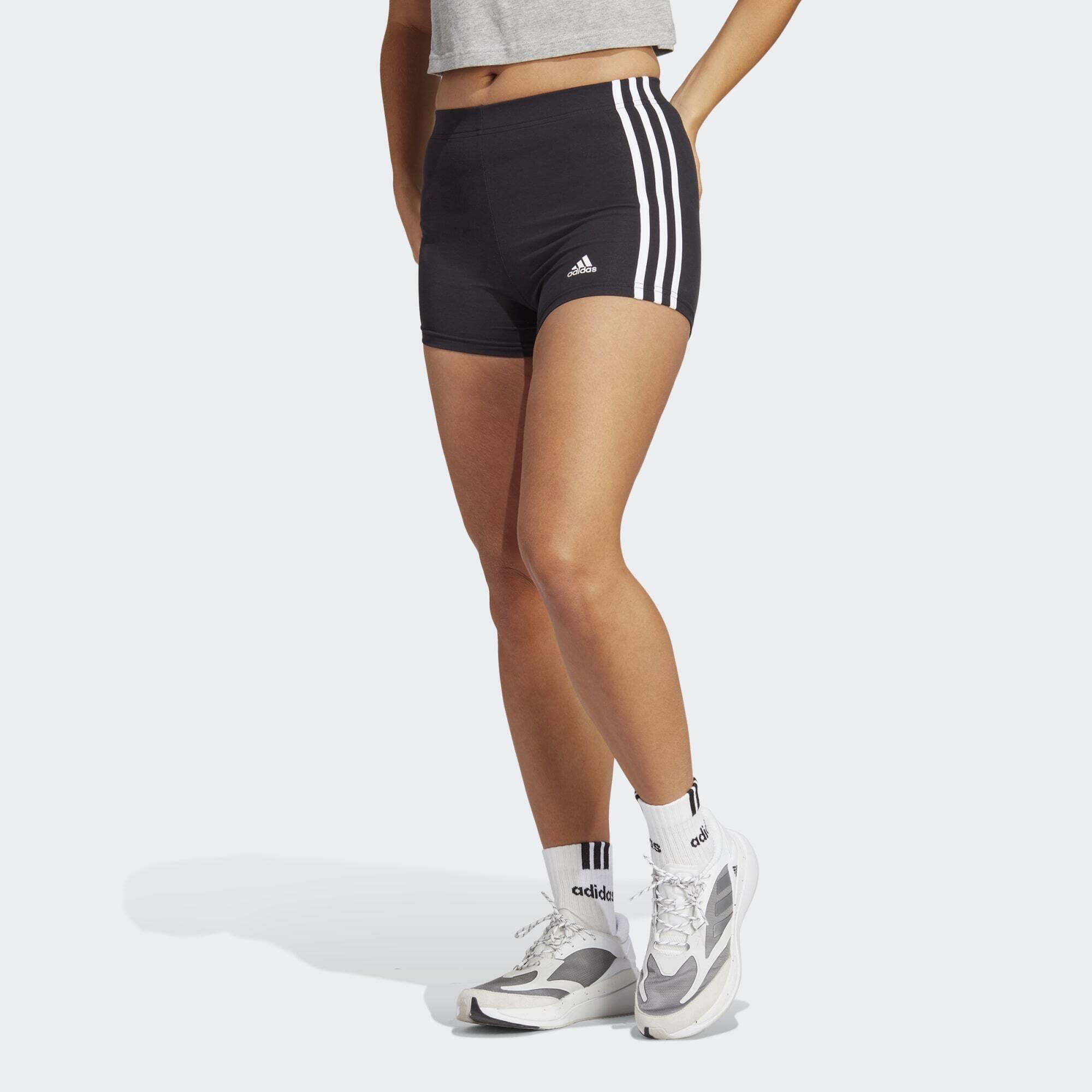 Essentials 3-Stripes Single Jersey Booty Shorts 1/5