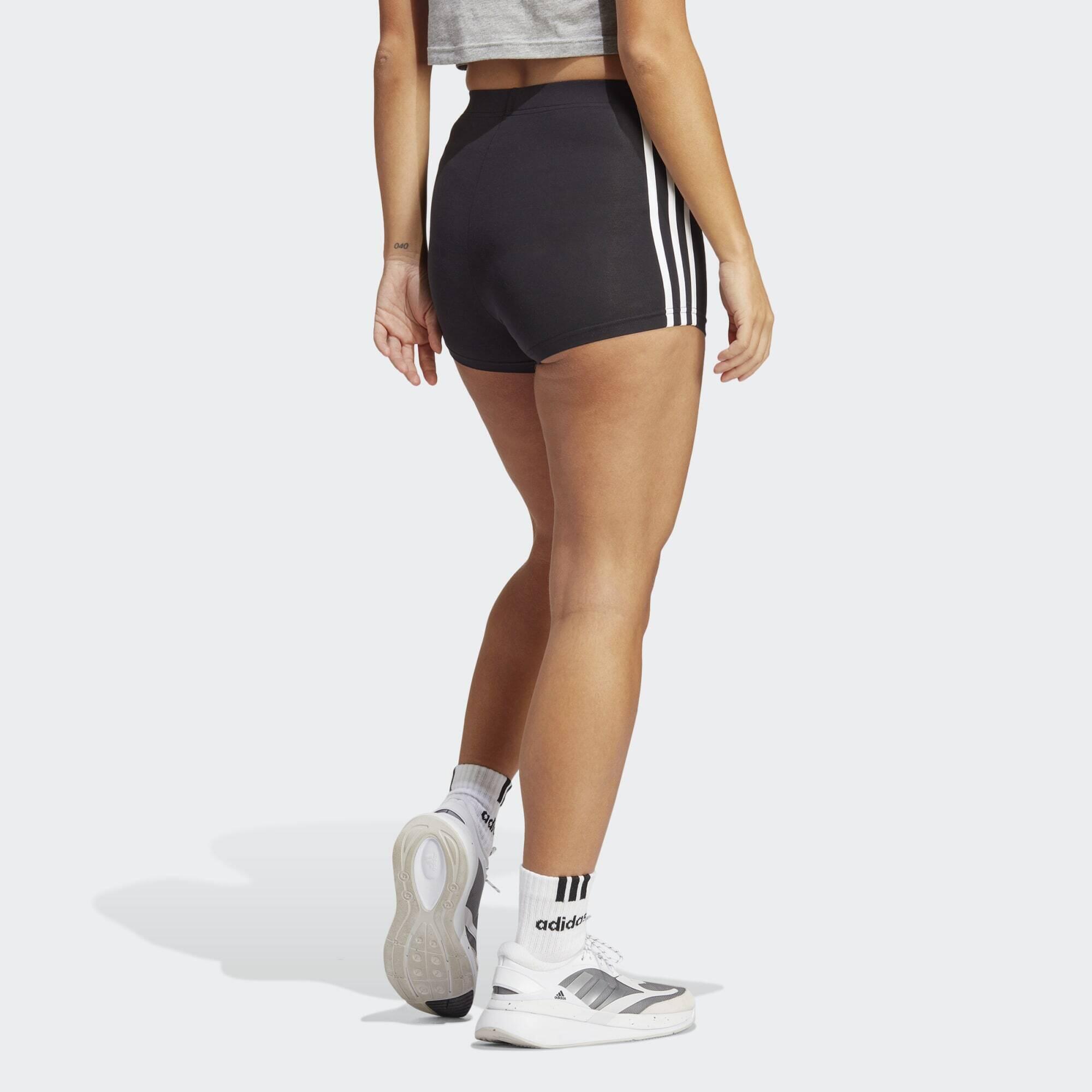 Essentials 3-Stripes Single Jersey Booty Shorts 3/5