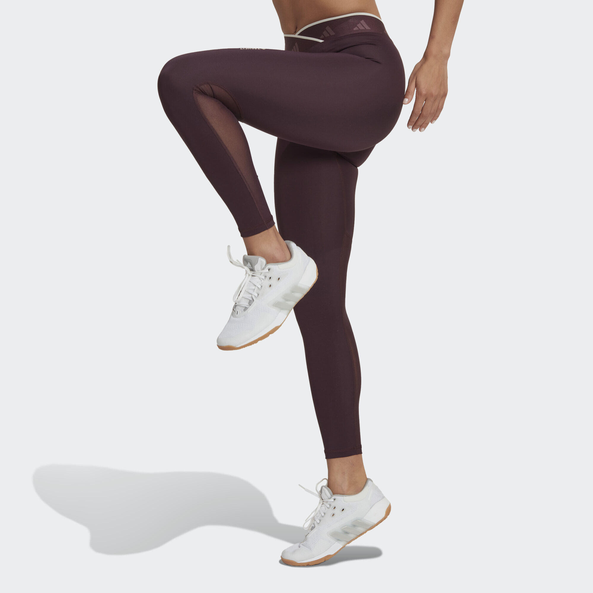 Damskie elastyczne legginsy w kształcie litery V adidas Techfit