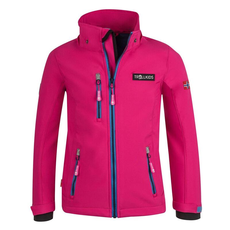 Kinder Jacke Preikestolen Wasserabweisend Pink / Mittelblau