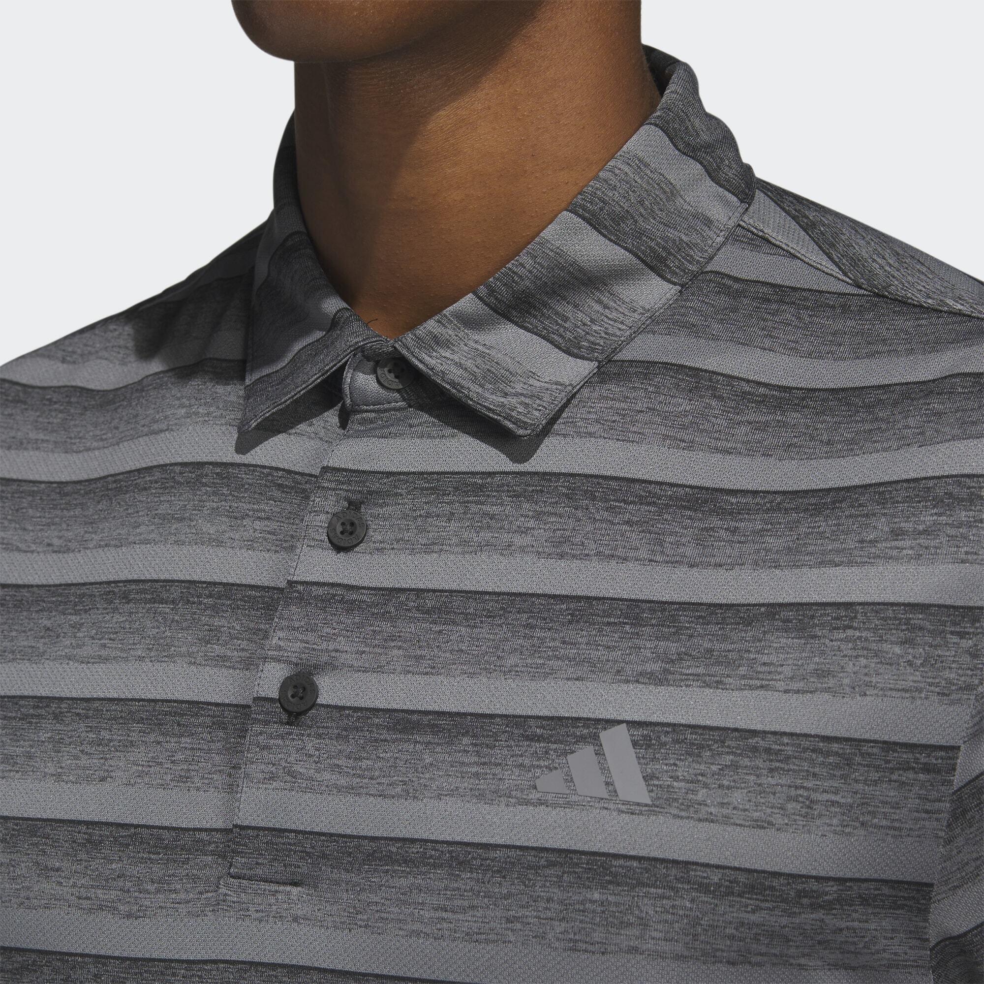 Two-tone striped polo shirt