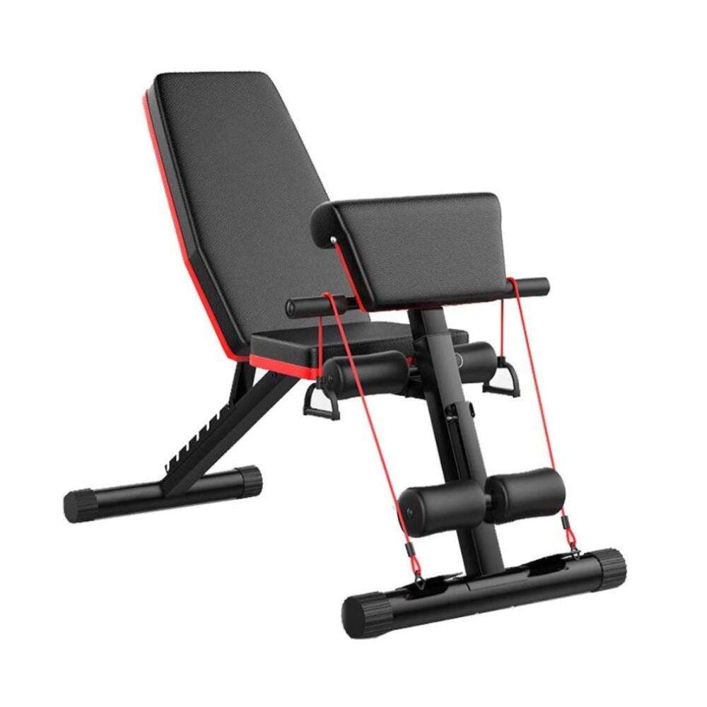 Banco abdominais multifuncional reclinável fitness tech