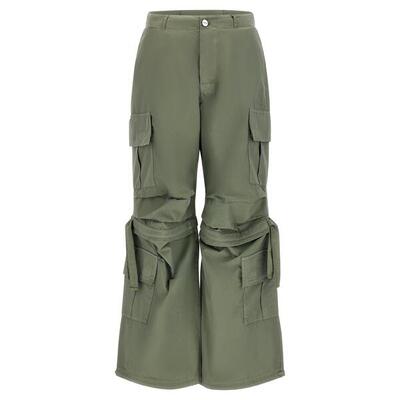 Pantaloni cargo con doppie tasche e coulisse intermedia