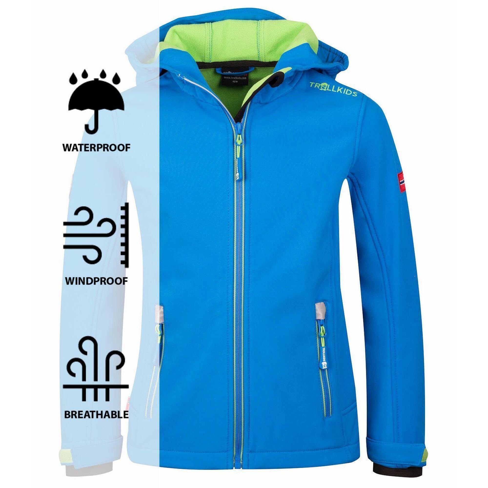 Enfants Trollfjord Veste Bleu moyen/vert 3/3