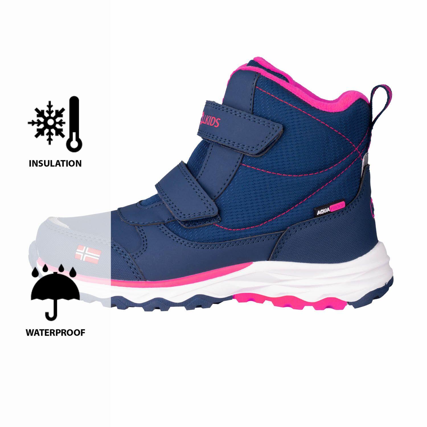 Enfants Chaussures d'hiver Hafjell bleu marine / rose vif 5/5