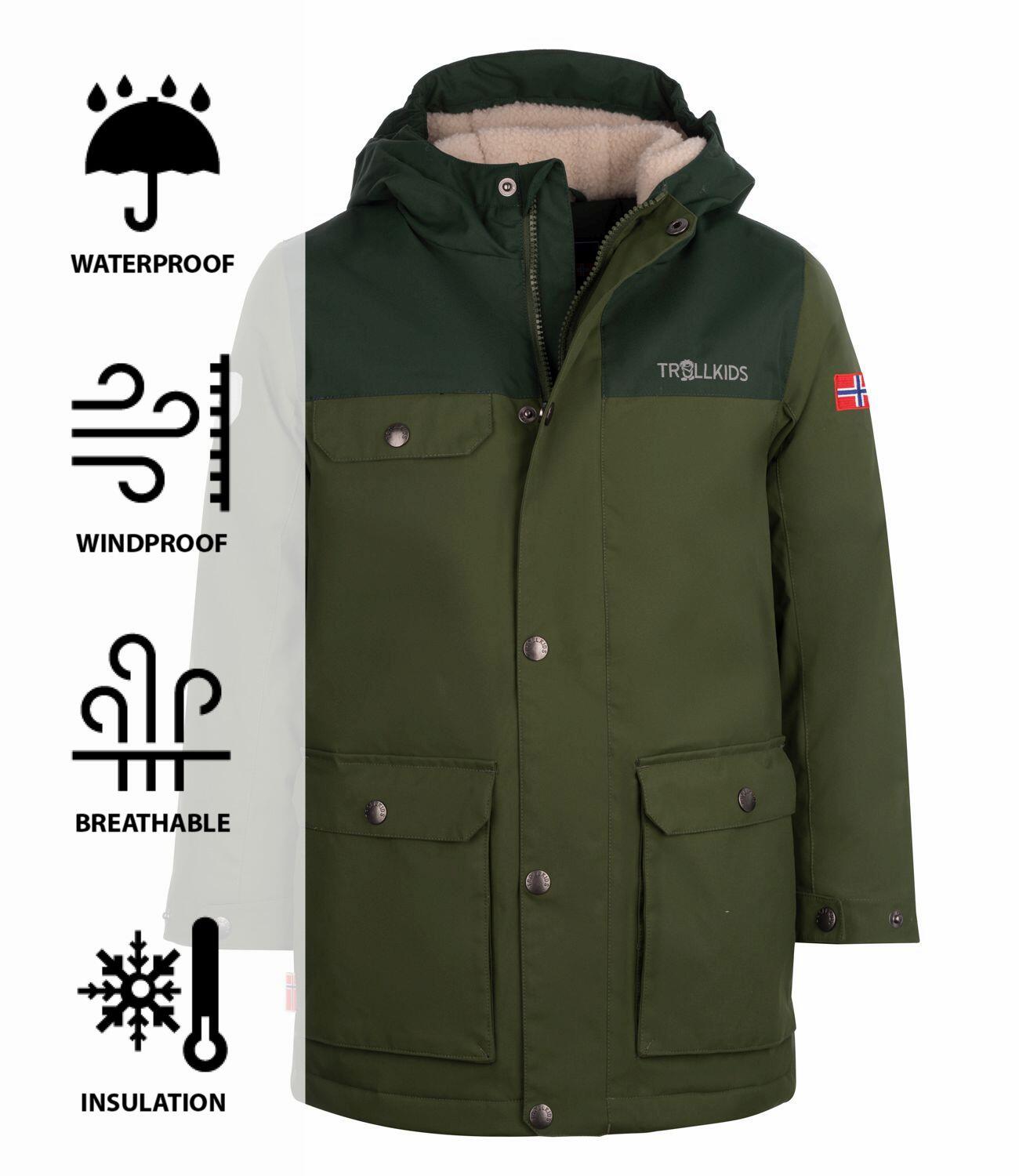 Parka Gudvangen pour enfants Vert forêt 4/4