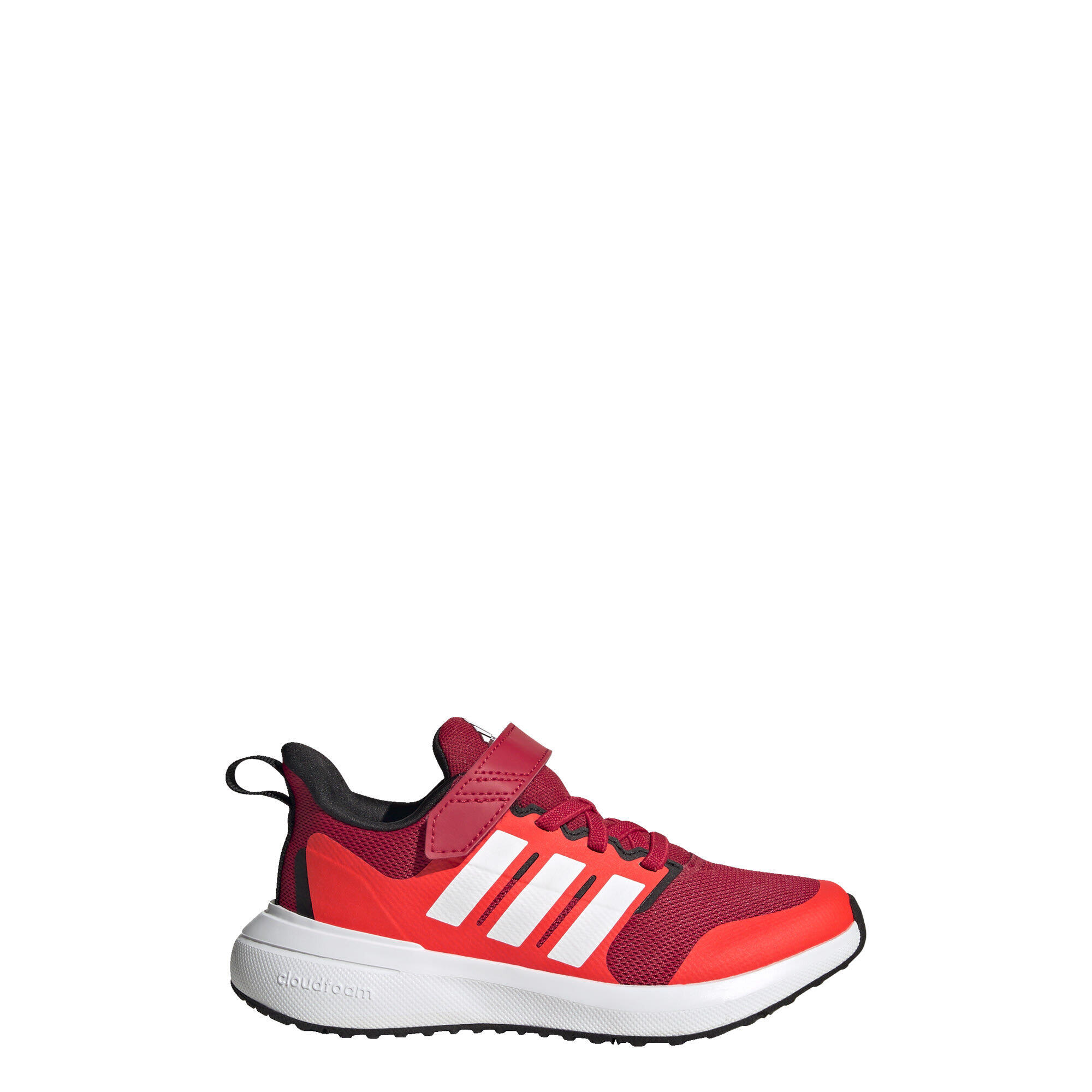 Adidas - Chaussure À Lacets Élastiques Et Scratch Fortarun 2.0 Cloudfoam - Baskets - Blanc|rouge - Decathlon