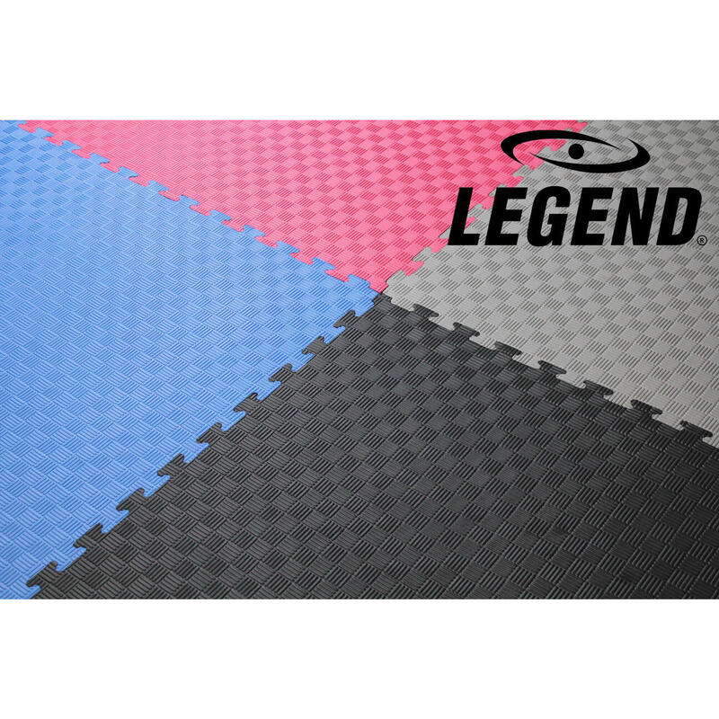 Legend Puzzelmat Sportvloer | 100 x 100 x 2,5 cm | Grijs / Zwart