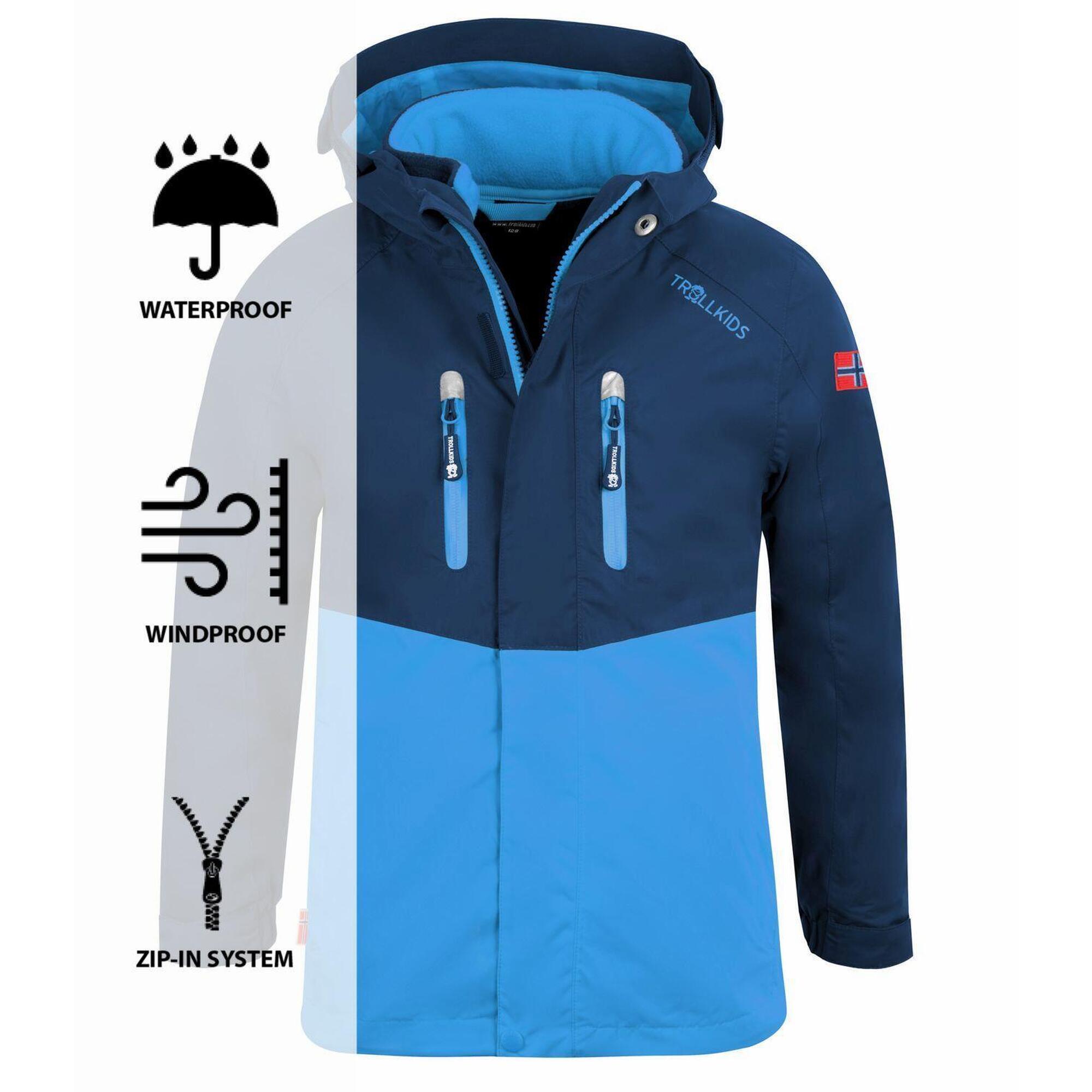 Veste 3en1 pour enfants Bryggen Imperméable Bleu marine / Bleu moyen 5/5