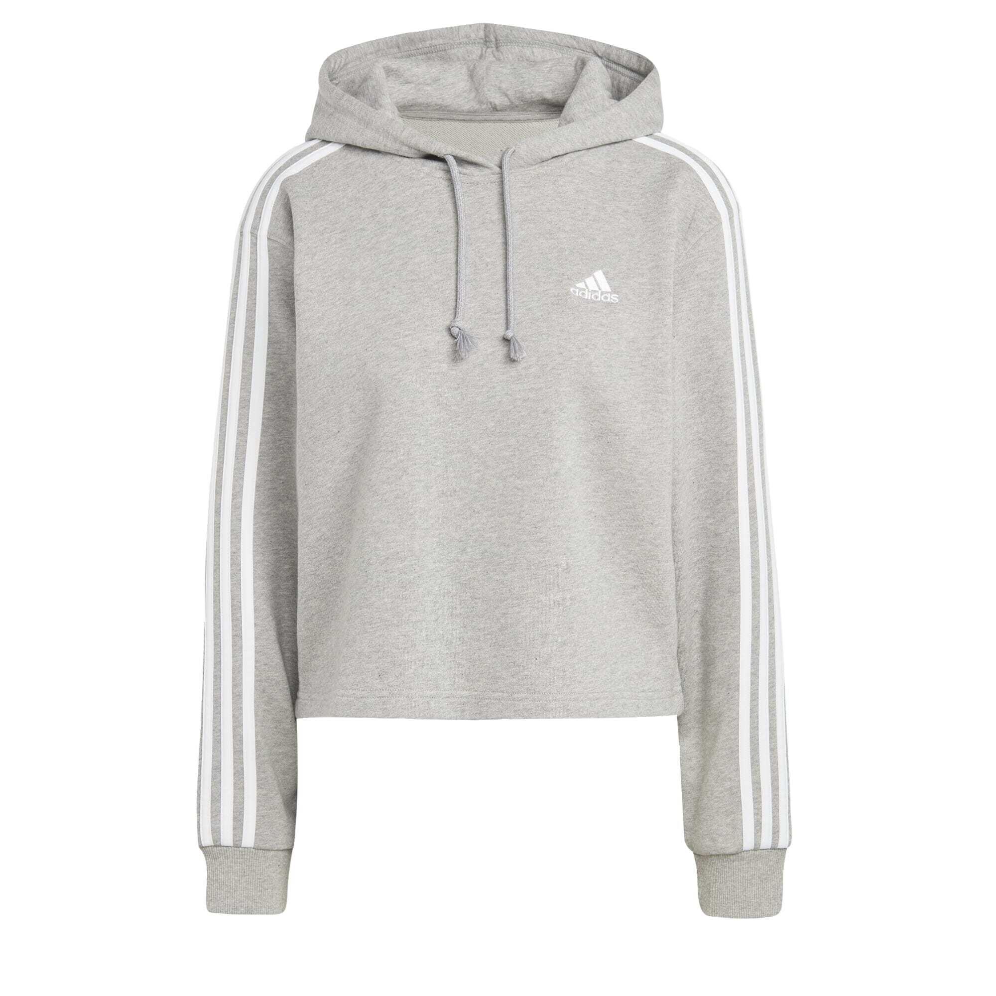 Felpa con cappuccio Essentials 3-Stripes French Terry Crop 2/5