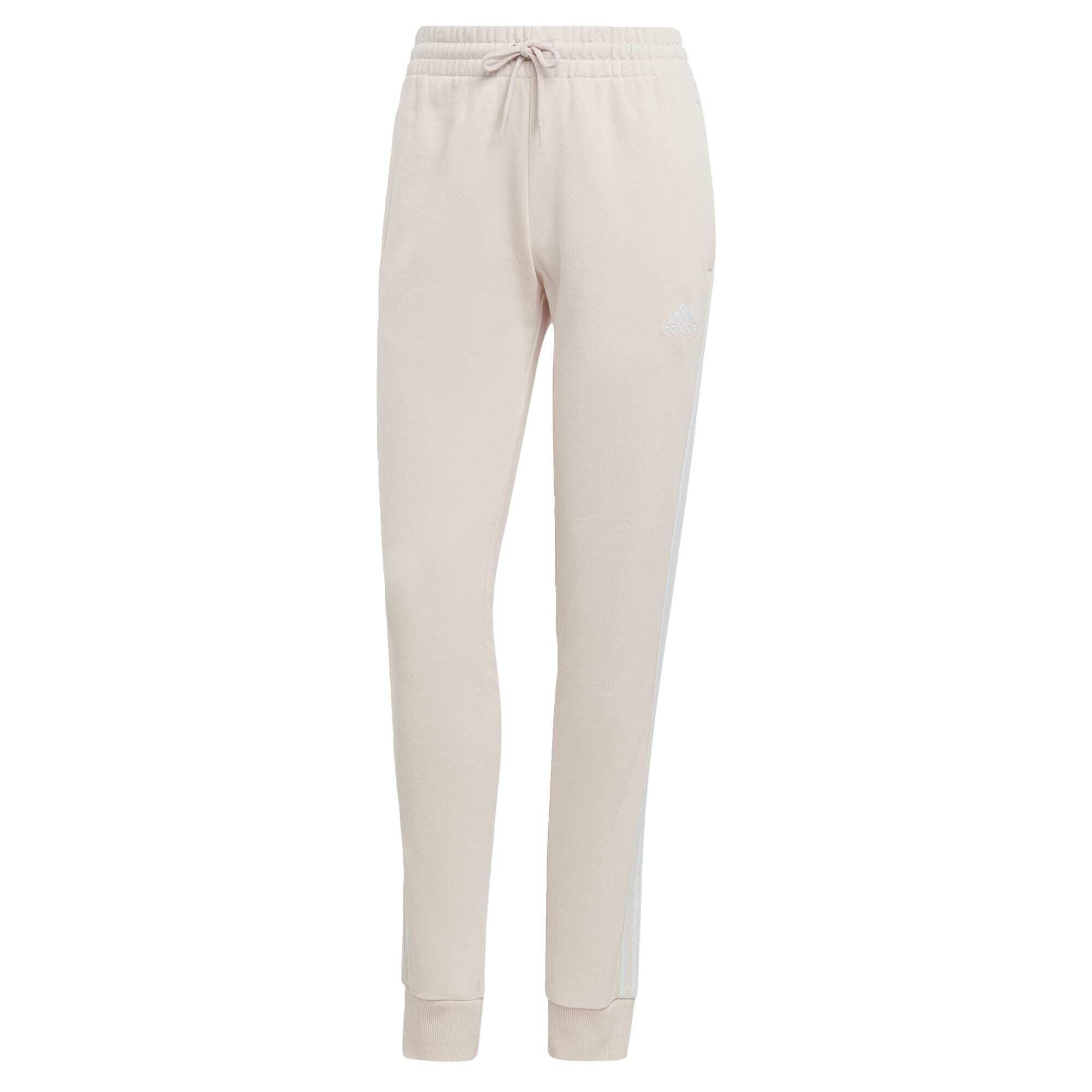 Calças Desportivas Adidas Essentials 3 Stripes Bege 2/5