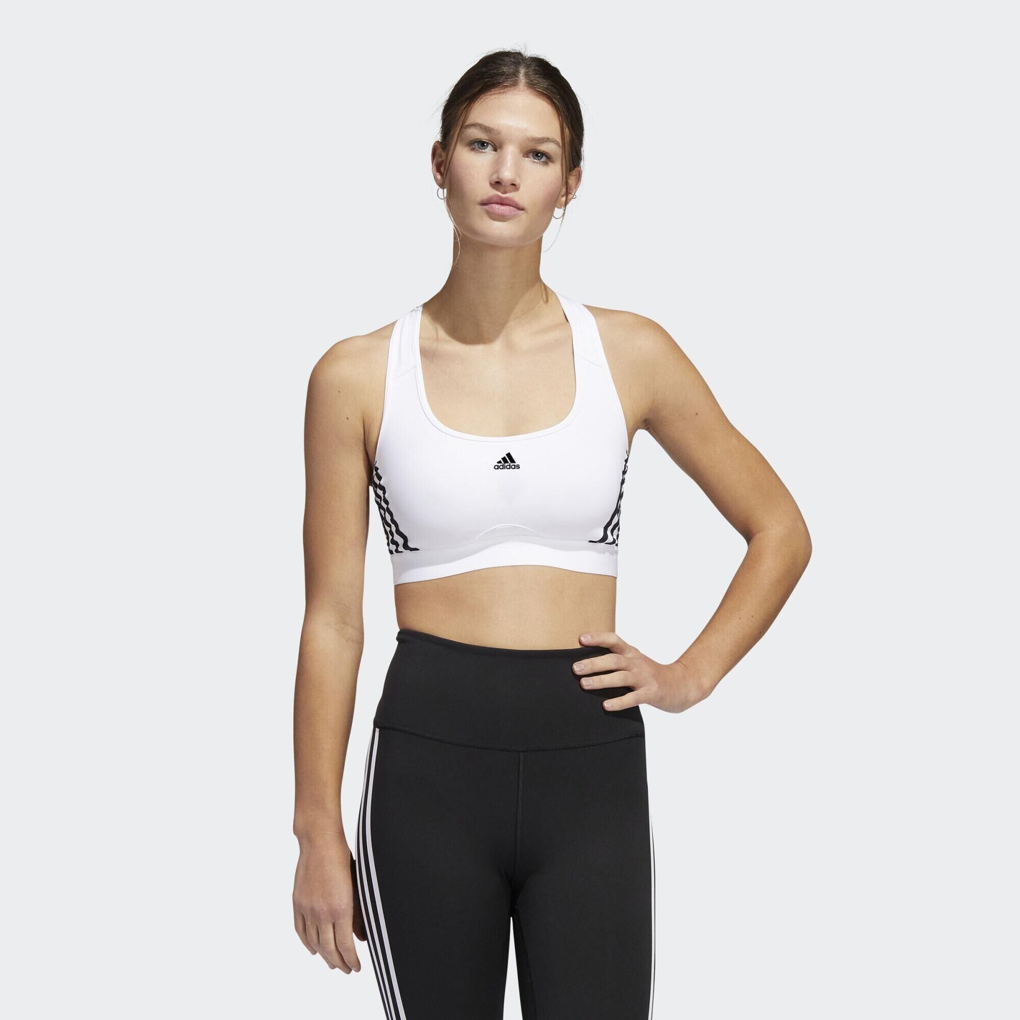 ADIDAS adidas Powerreact Training Medium-Support 3-Stripes Bra