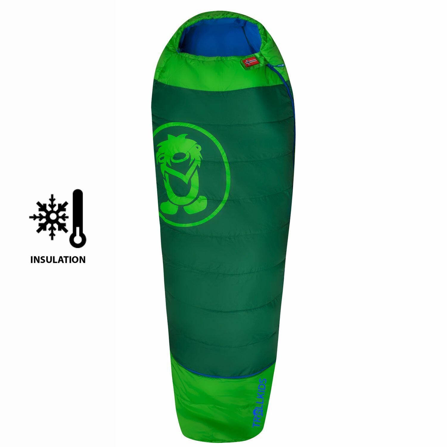 Kinder Schlafsack Fjell Dreamer Dunkelgrün / Mittelblau 5/7