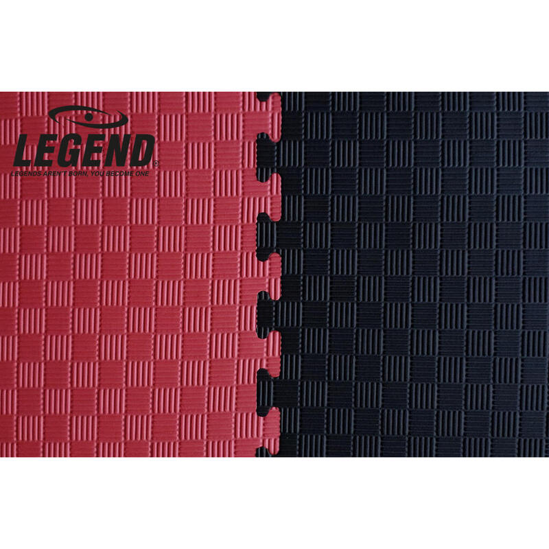 Legend Puzzelmat Sportvloer | 100 x 100 x 2 cm | Rood / Zwart
