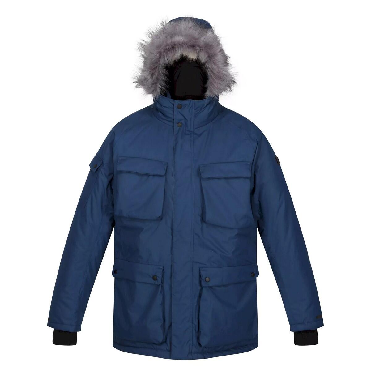 Mens Aziel Waterproof Parka (Dark Denim) 1/5