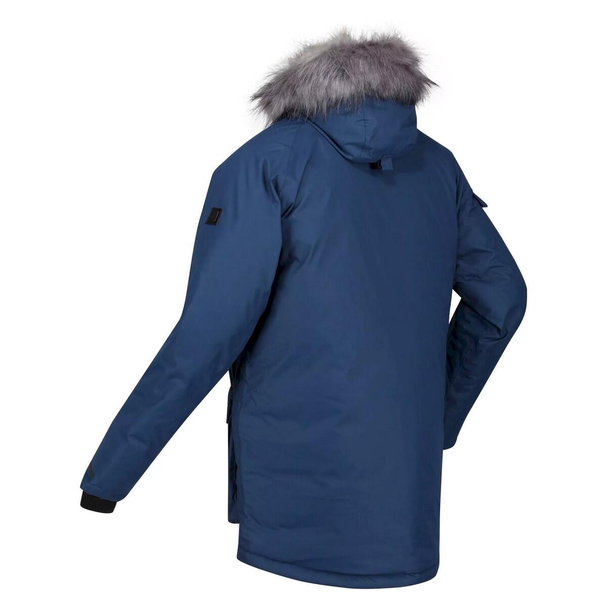 Mens Aziel Waterproof Parka (Dark Denim) 4/5