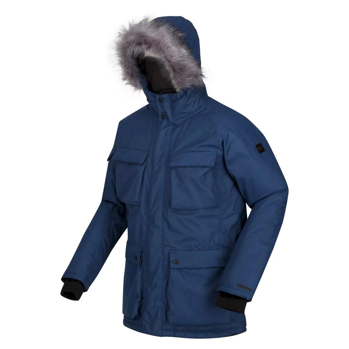 Mens Aziel Waterproof Parka (Dark Denim) 3/5