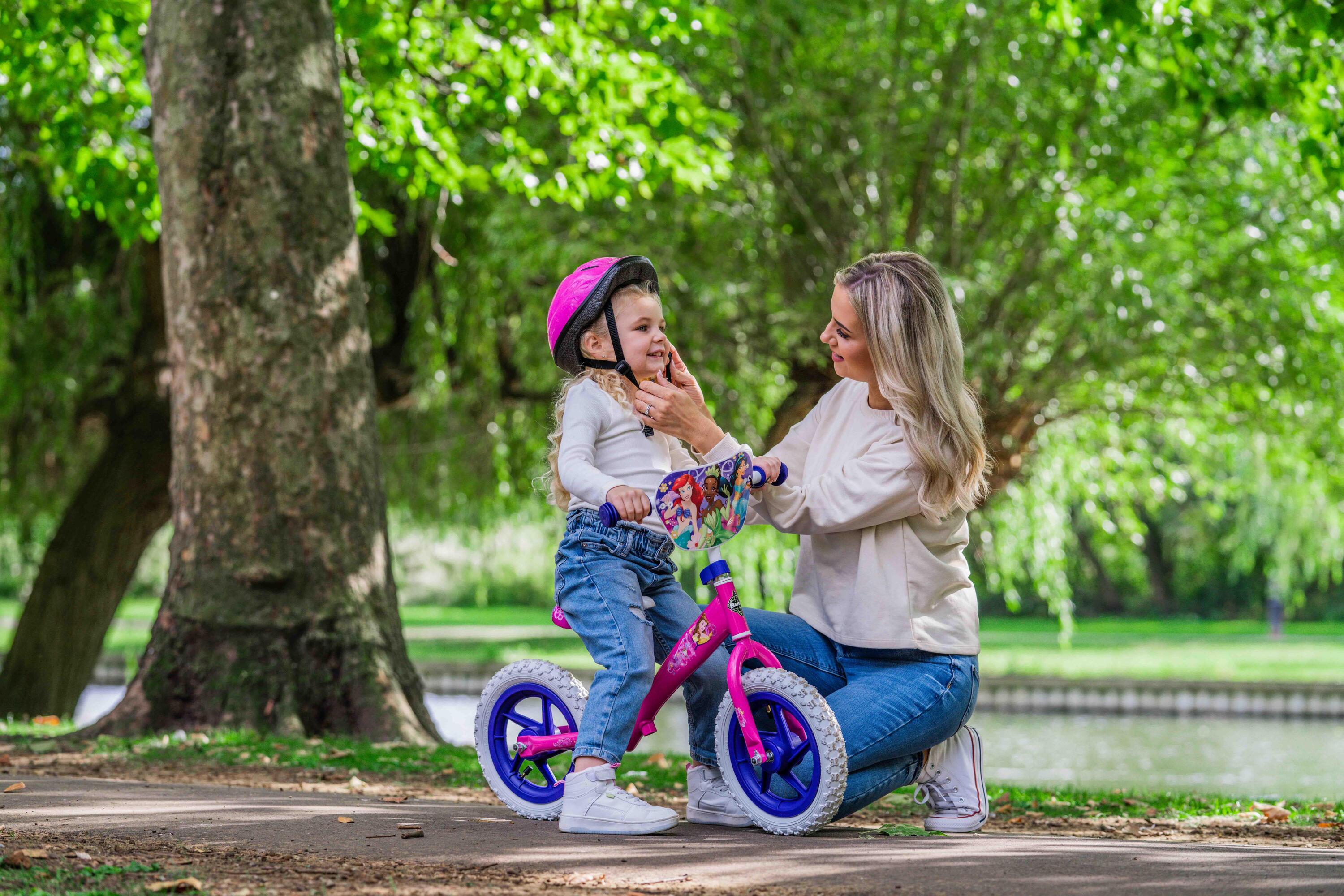 Huffy Disney Princess Balance Bike Pink 12 Inch Pink Toddler Bike For Girls 4/6