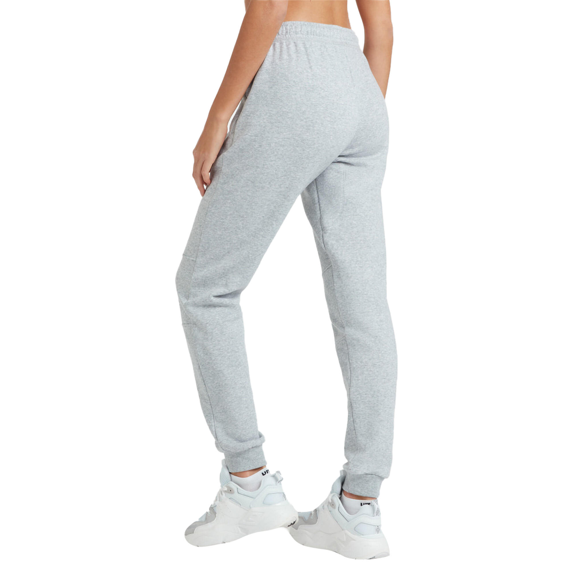 Womens/Ladies Club Leisure Jogging Bottoms (Grey Marl/White) 2/4