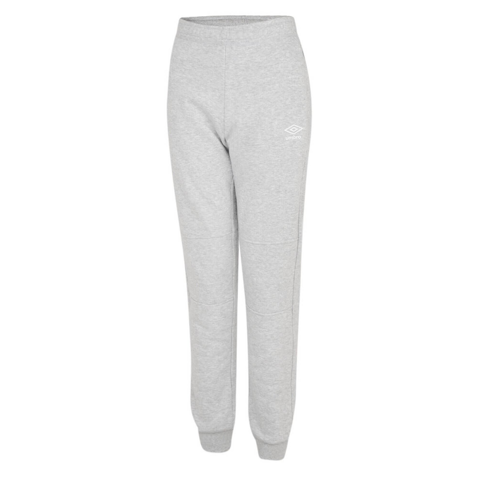 UMBRO Womens/Ladies Club Leisure Jogging Bottoms (Grey Marl/White)