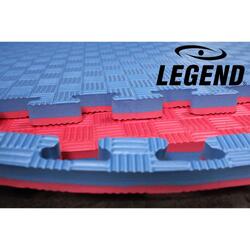 Legend Puzzelmat Sportvloer | 100 x 100 x 4 cm | Blauw / Rood