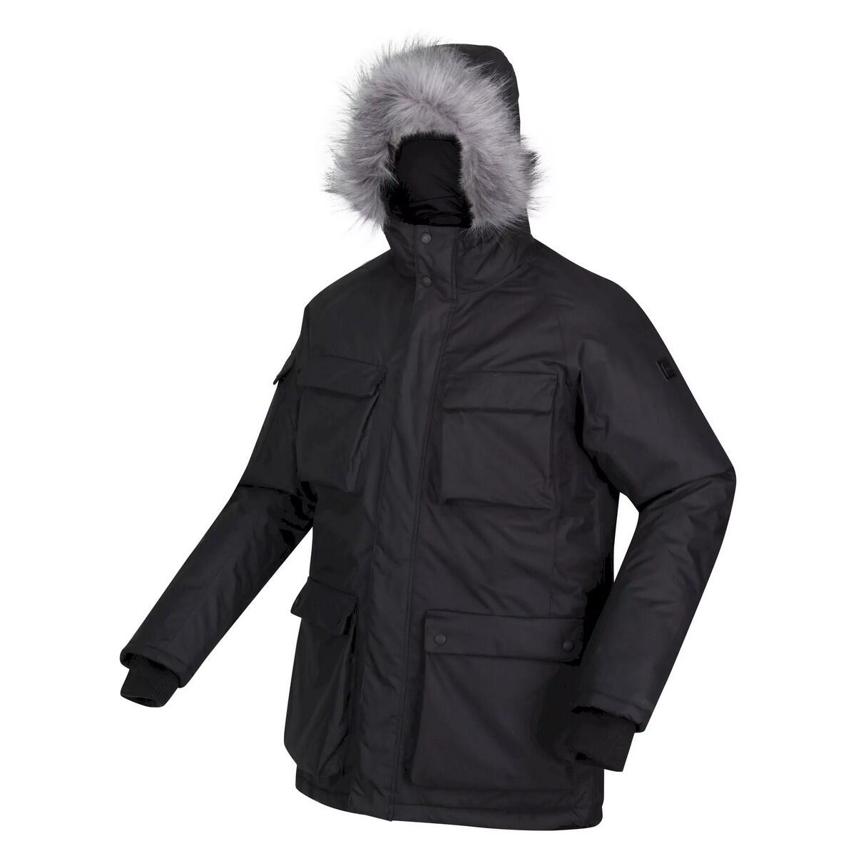 Mens Aziel Waterproof Parka (Black) 3/5