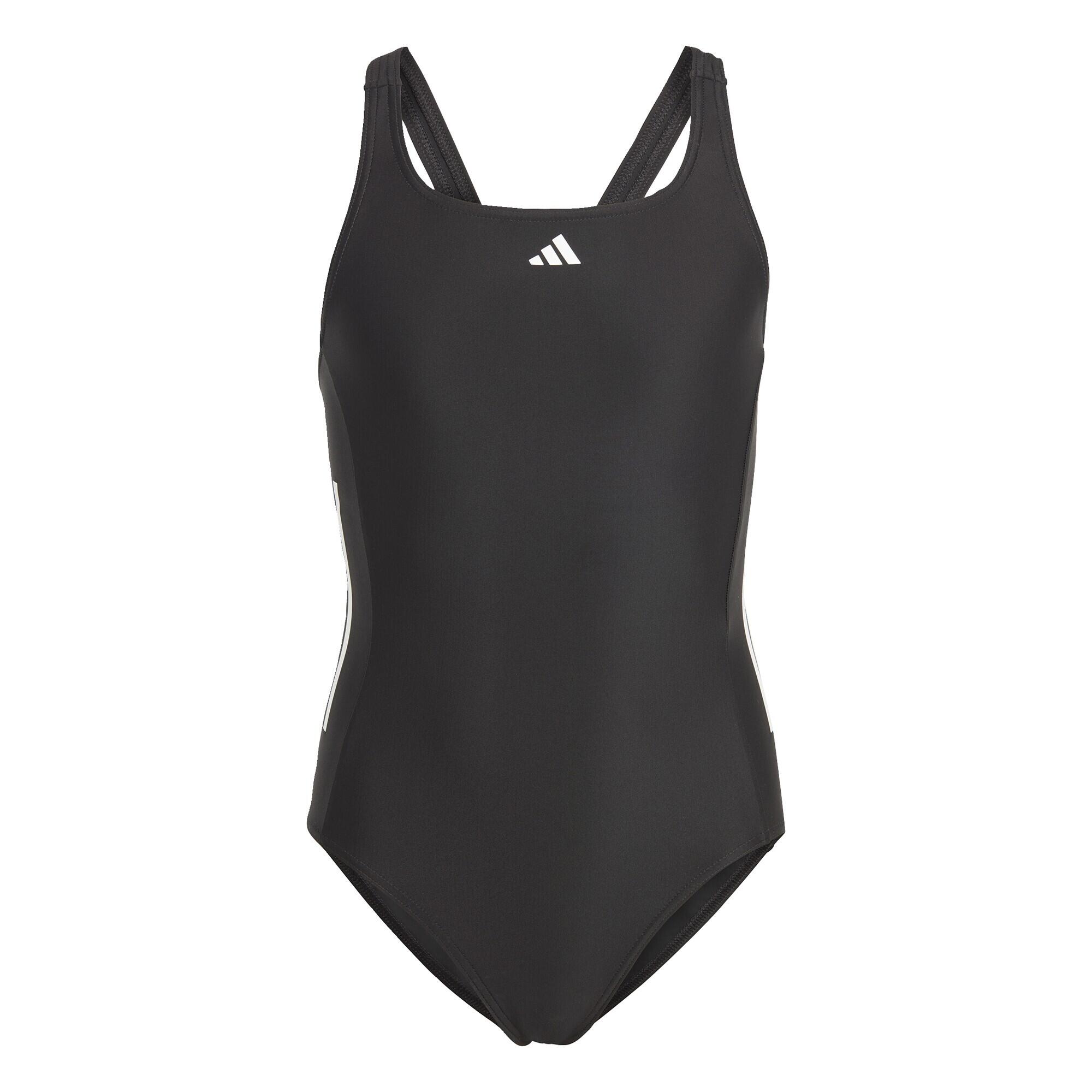 Adidas - Maillot De Bain Cut 3-stripes - Maillot De Bain 1 Pièce - Blanc|noir - 4-5 Ans - Decathlon
