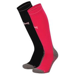 Xtreme Chaussettes de compression de course à pied 2 paires Multicolore Rose