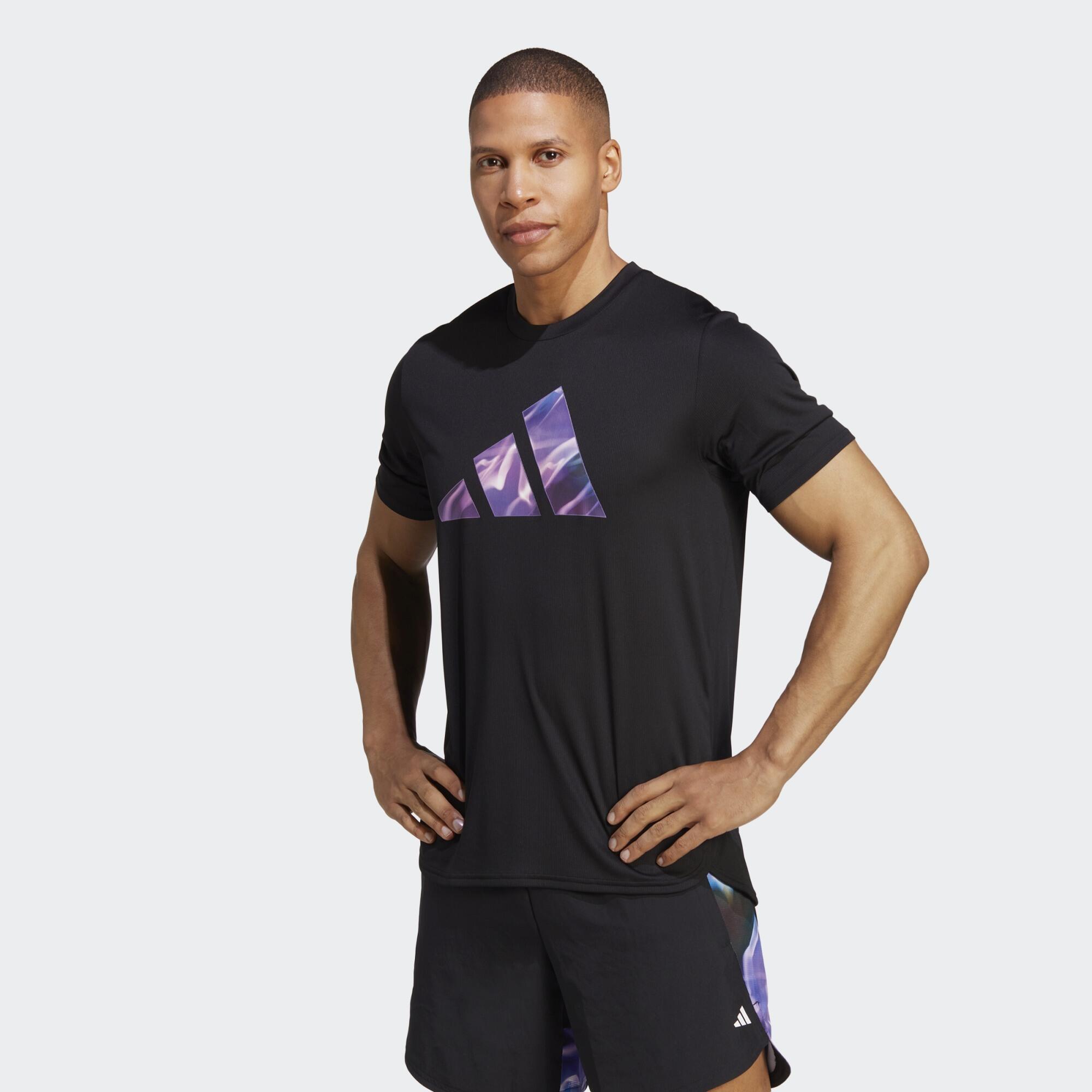 Adidas - T-shirt Designed For Movement Hiit Training - T-shirt Manches Courtes - Noir|rose - 36 Xs - Decathlon