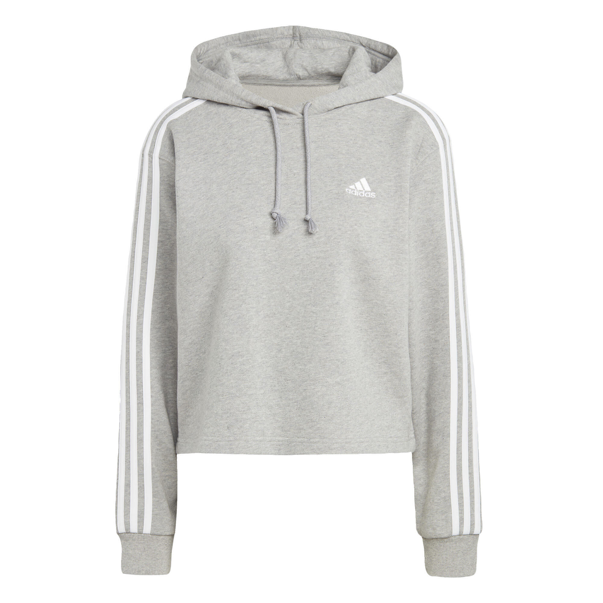 Felpa con cappuccio Essentials 3-Stripes French Terry Crop 3/5