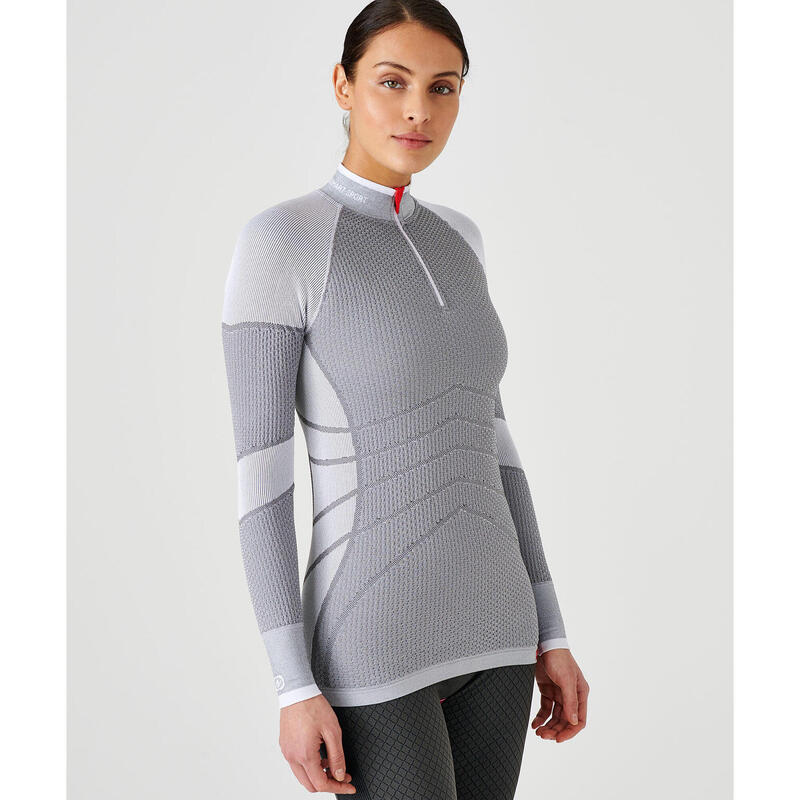 Sous vêtement thermique Technique col zippé Femme-THERMOLACTYL ENERGY 5  Intense DAMART SPORT