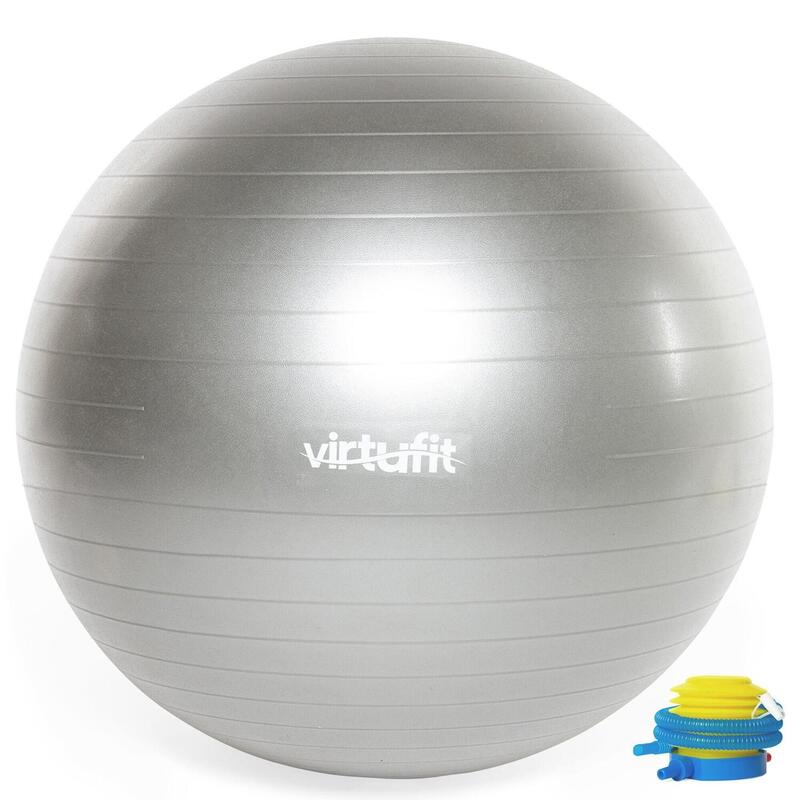 Gym Ball - Swiss Ball - avec Pompe - Gris - 55 cm