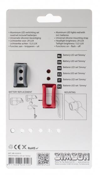 Simson Simmy 3-LED Beleuchtungsset für Fahrräder 4/5