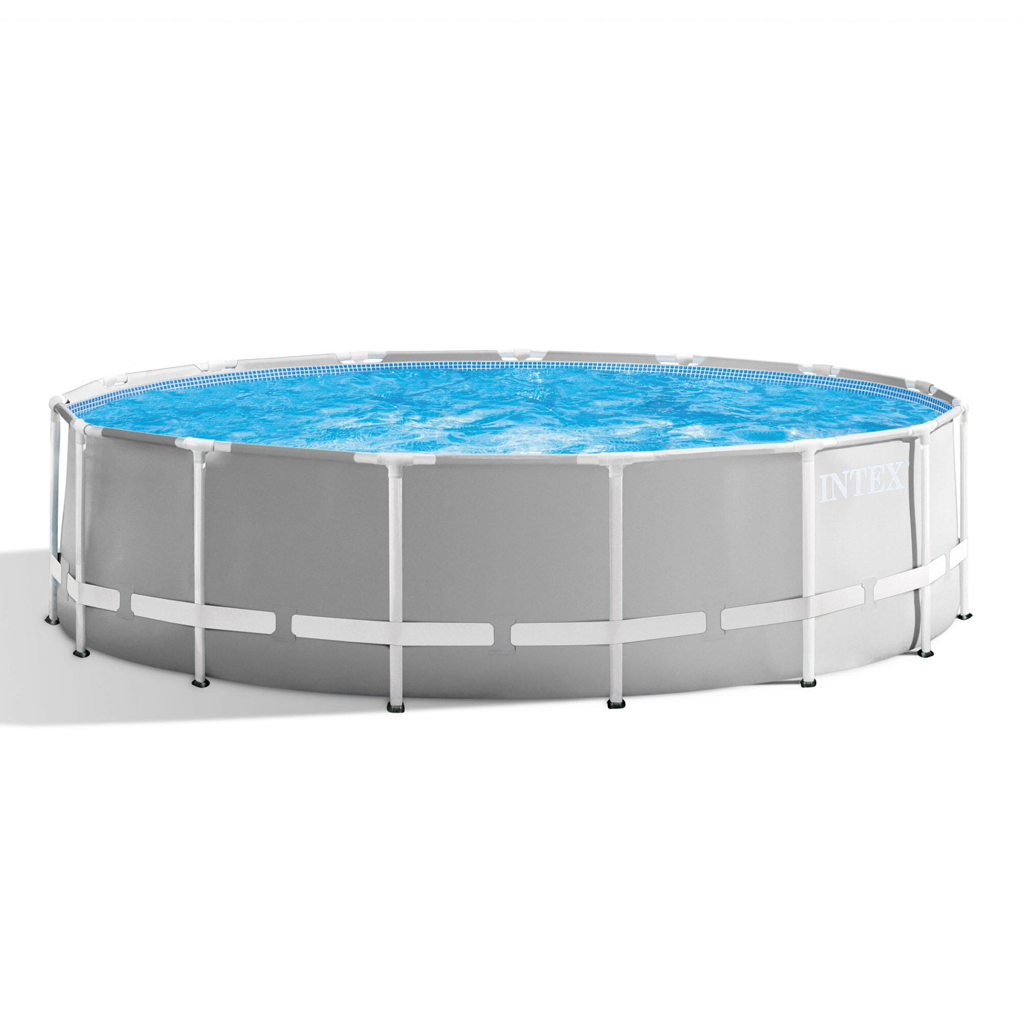 Piscina desmontável redonda prisma frame Intex 457x122 com bomba