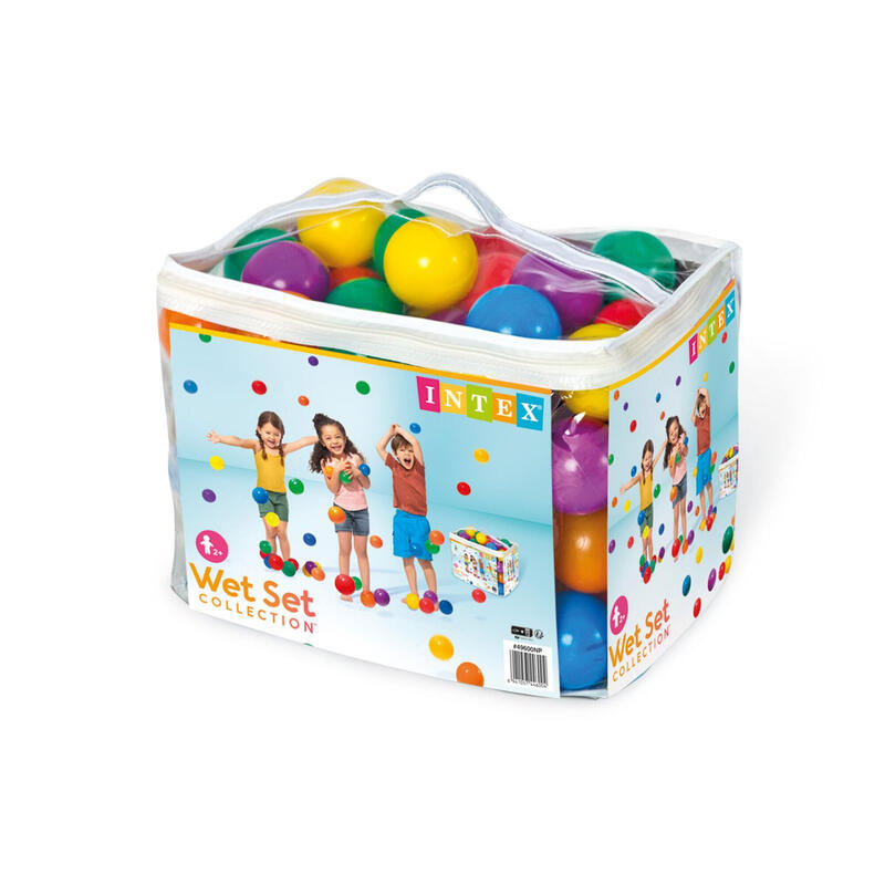 Pack de 100 bolas coloridas INTEX Fun Ballz