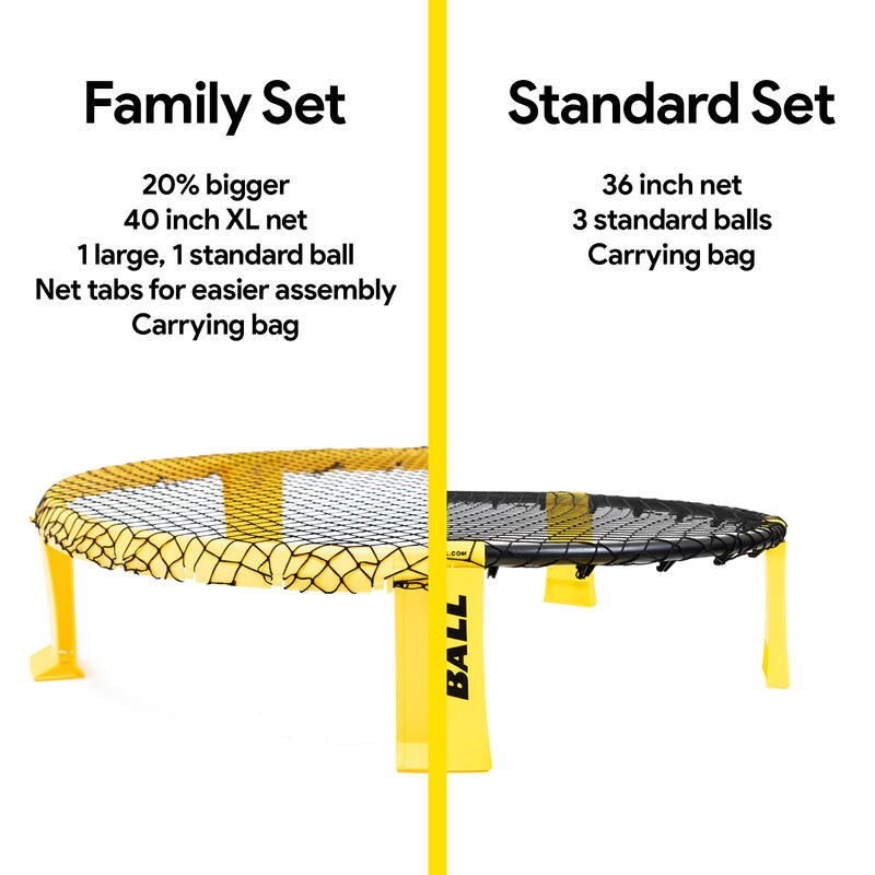 Set de roundnet - Spikeball jaune adulte