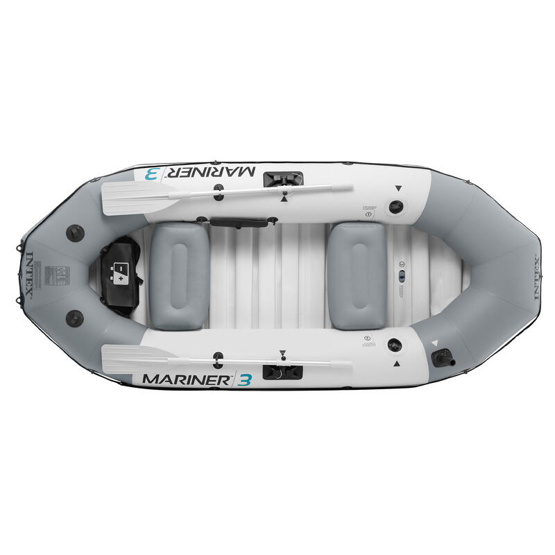 Barca inflable mariner 3 con 2 remos 297x127x46 cm INTEX, 3plazas, kayak  mar