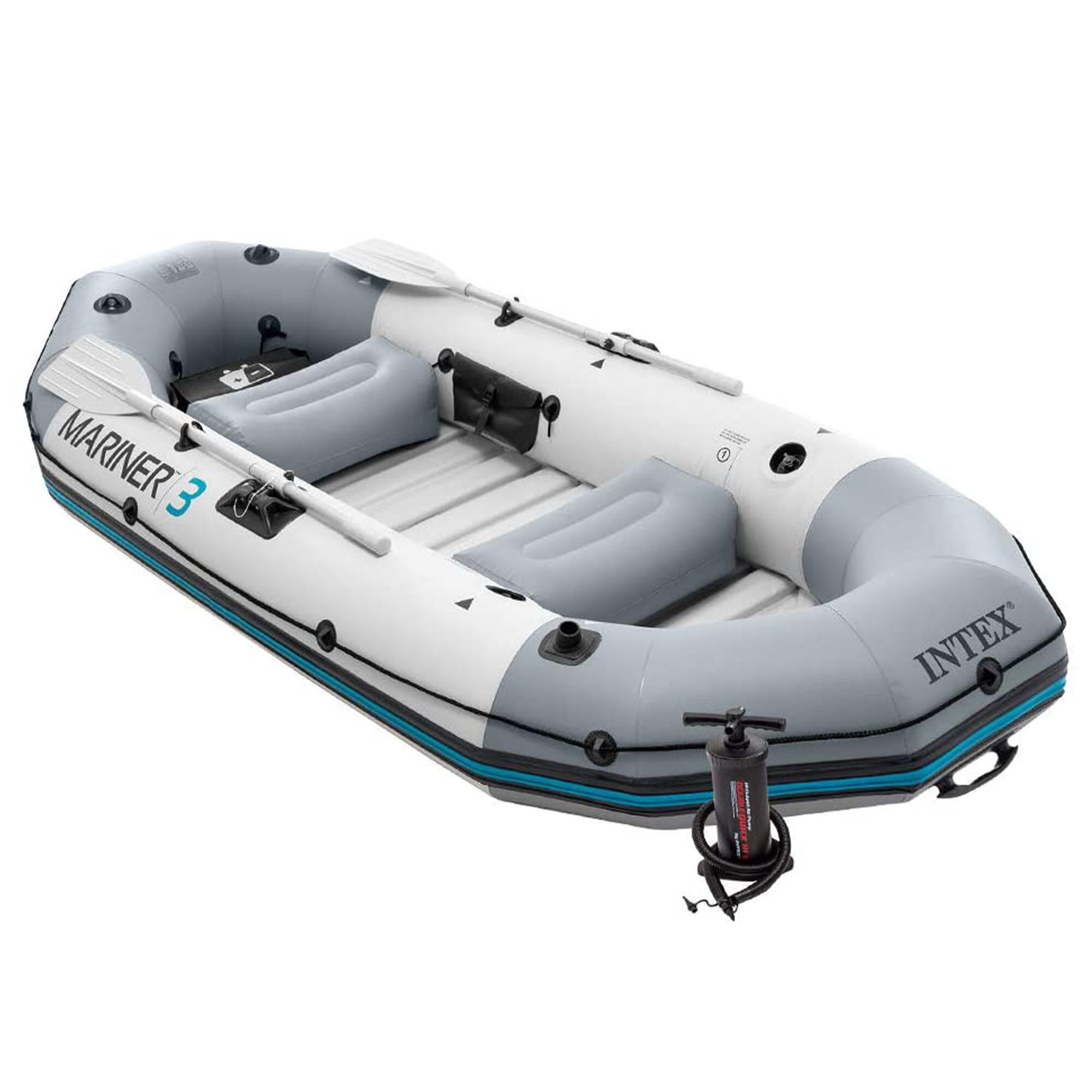 Barco inflável mariner 3 com 2 remos 297x127x46 cm intex