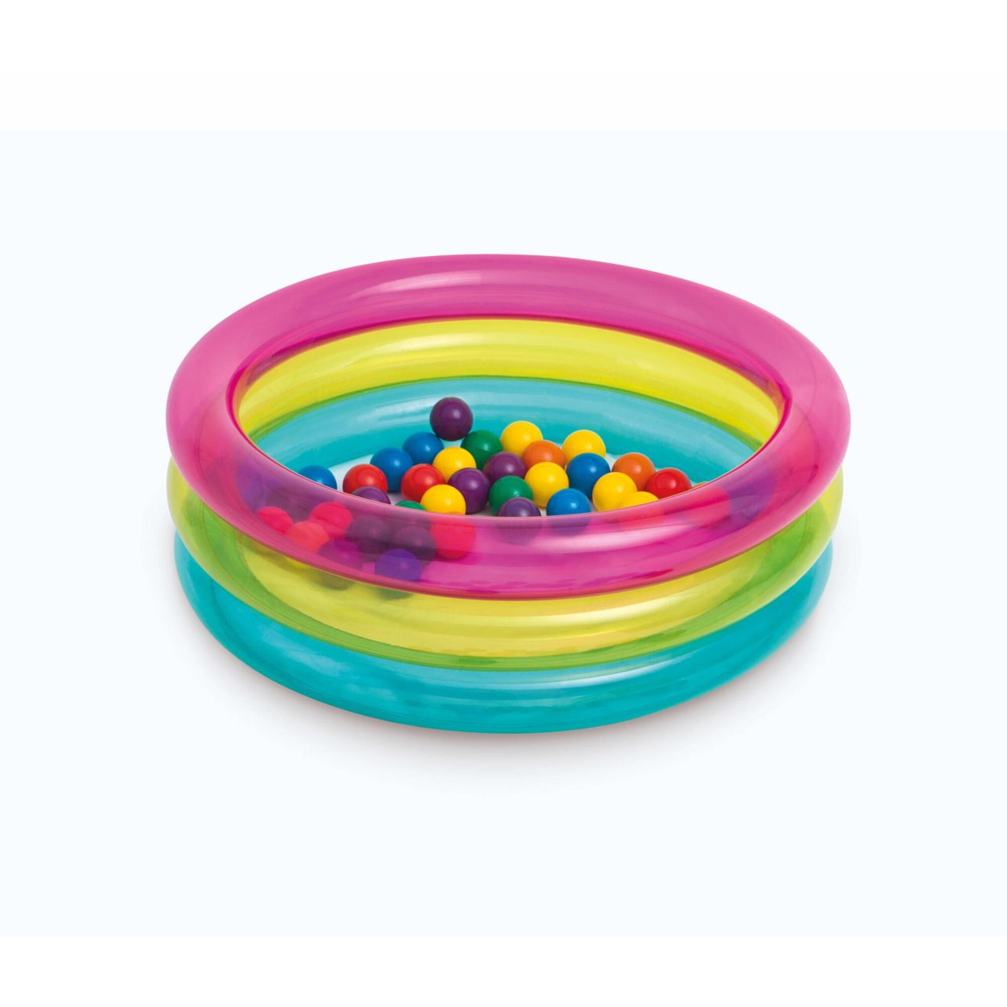 INTEX Intex 48674NP - Piscina Baby 3 Anelli con Palline Fun Ballz, 86x25 cm