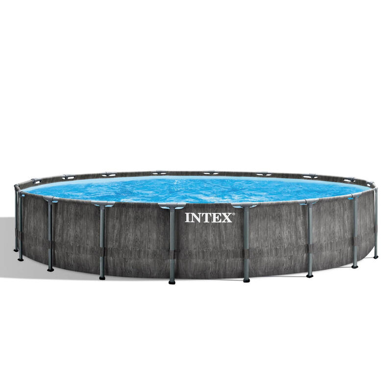 Intex 26744NP - Piscina Prisma Frame Greywood, Kit completo, 549x122 cm